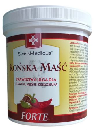 SwissMedicus Końska Maść Rozgrzewająca Forte, 500 ml