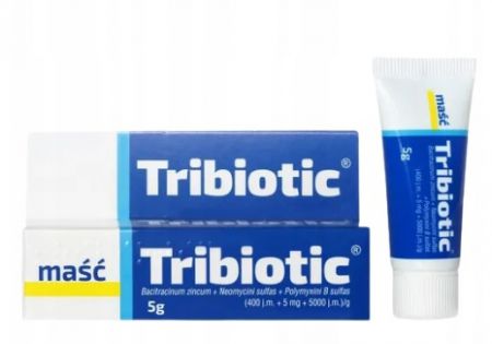 Tribiotic maść, antybakteryjna z antybiotykiem, 5 g