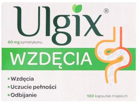 Ulgix Wzdęcia 80 mg, 100 kapsułek miękkich