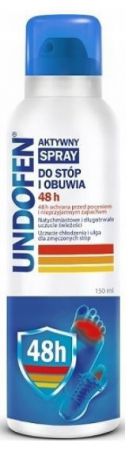 Undofen, Aktywny, Spray, 48h, do stóp, obuwia,150ml