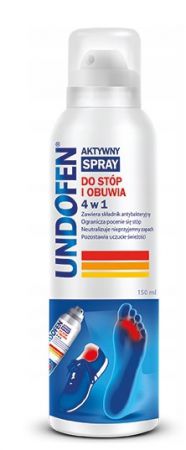 Undofen Aktywny Spray do stóp i obuwia 4w1, 150ml