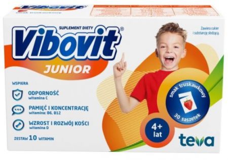 Vibovit Junior, smak truskawkowy, 30saszetek