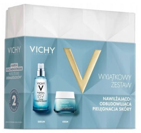 Vichy Mineral 89 Booster Zestaw (Serum Wzmacniająco-Nawilżające -50ml+ Krem Nawilżająco-odbudowujący