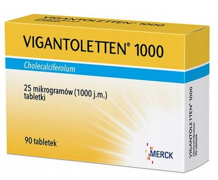 Vigantoletten 1000, 25 mikrogramów (1000 j.m.), 90 tabletek