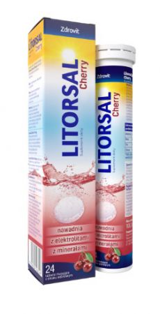 Zdrovit Litorsal cherry tabletki musujące x 24 tabletki