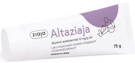 Ziaja, Altaziaja, 1%, żel, lek, ściągający, przeciwobrzękowy, urazy, oparzenia, stłuczenia, 75 G