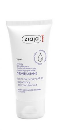 Ziaja med Siemię lniane krem do twarzy łagodzący spf 20 50 ml